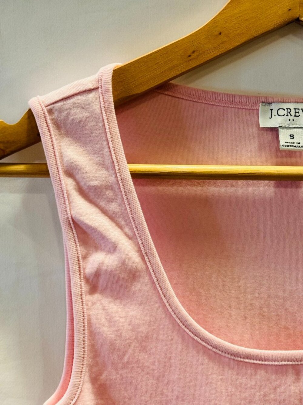J.Crew Pink Scoop Neck Cotton Tank S